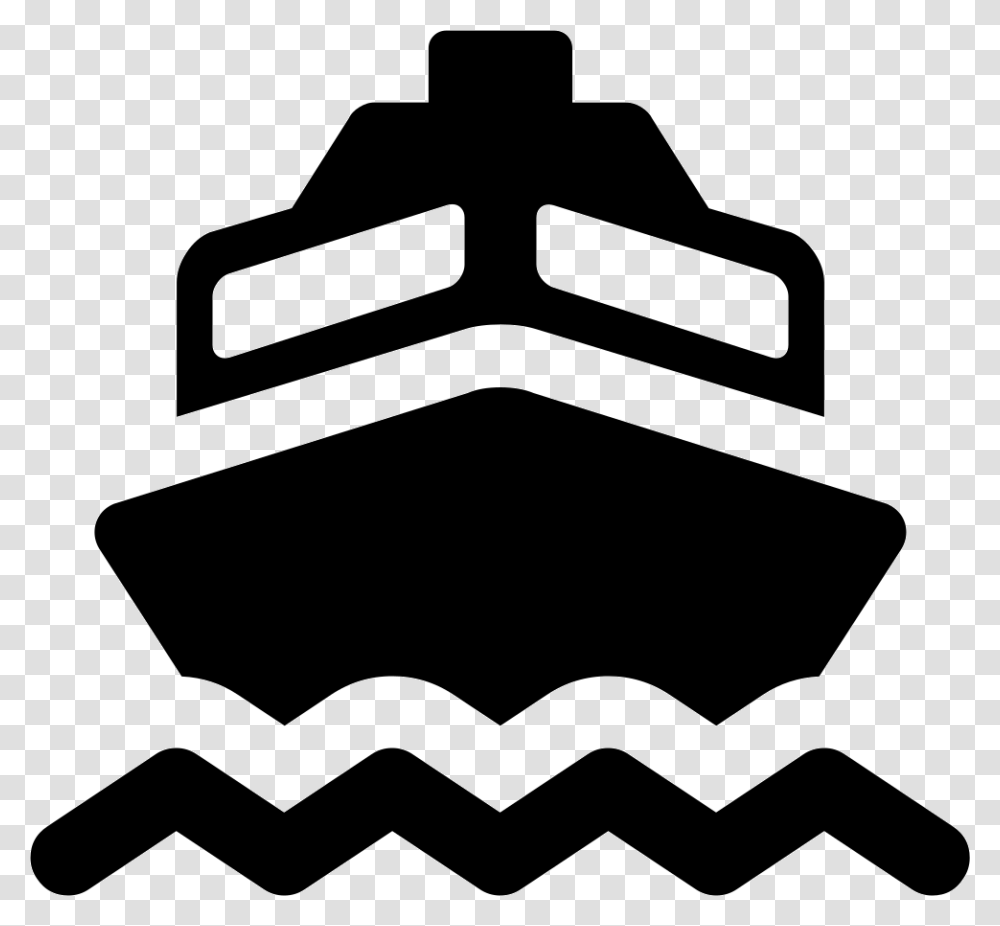 Boat, Stencil, Silhouette, Cross Transparent Png