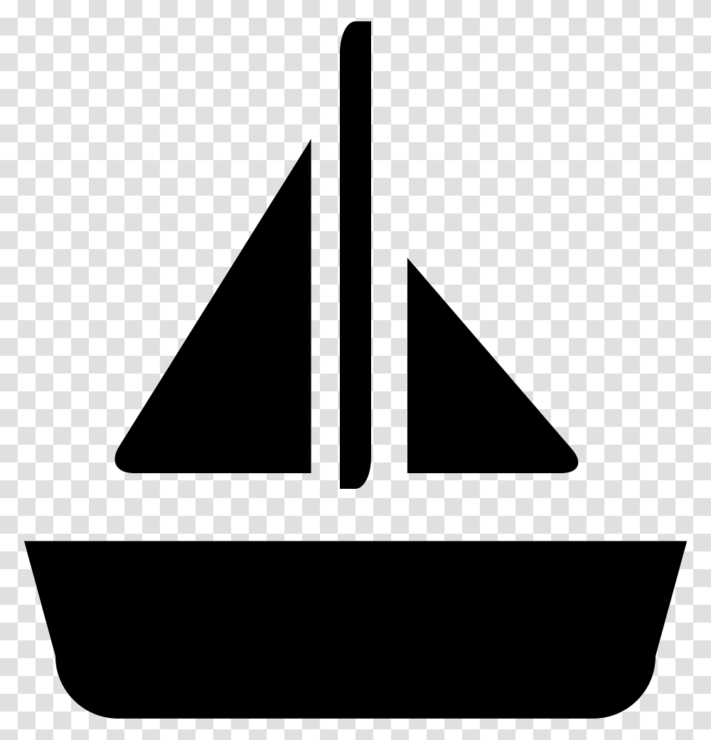 Boat With A Sail Comments Barco Icono, Lighting, Triangle, Logo Transparent Png
