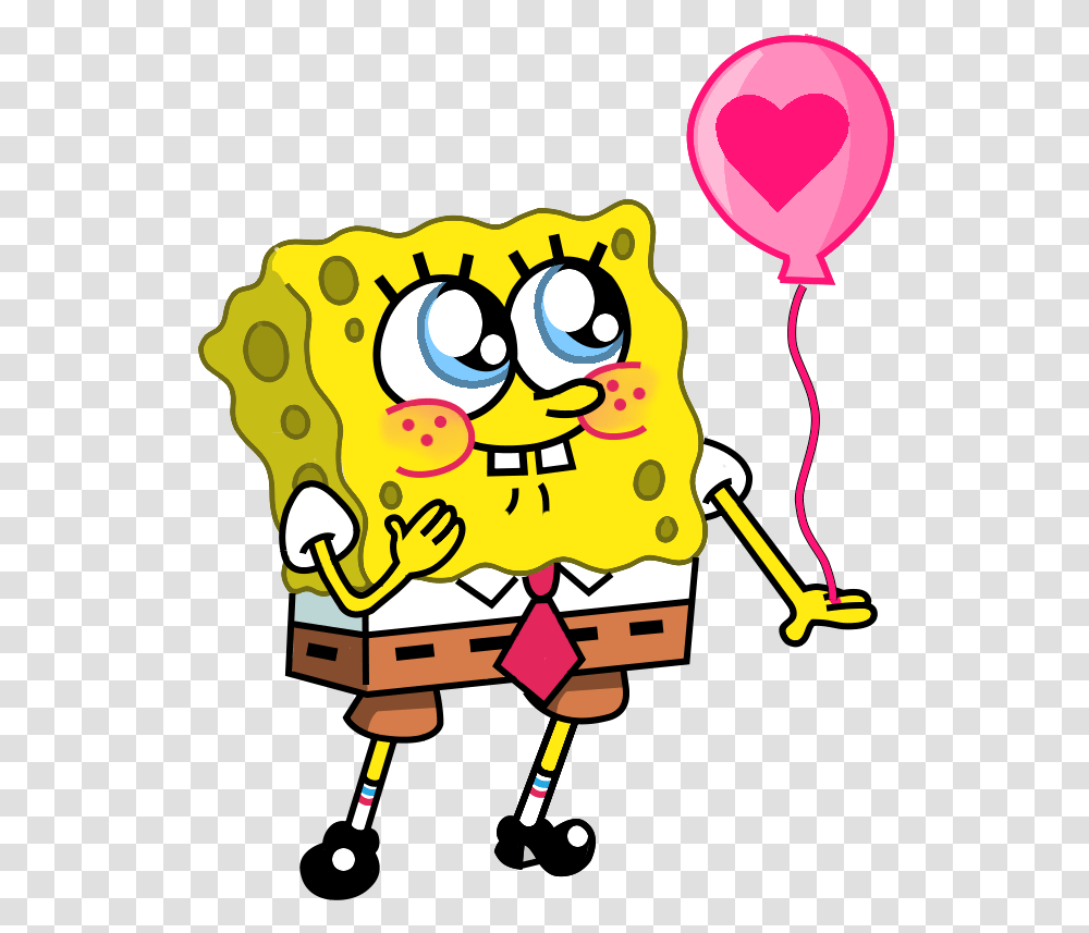 Bob Esponja Cute Spongebob Squarepants In Love Cute Spongebob Drawing, Balloon, Graphics Transparent Png