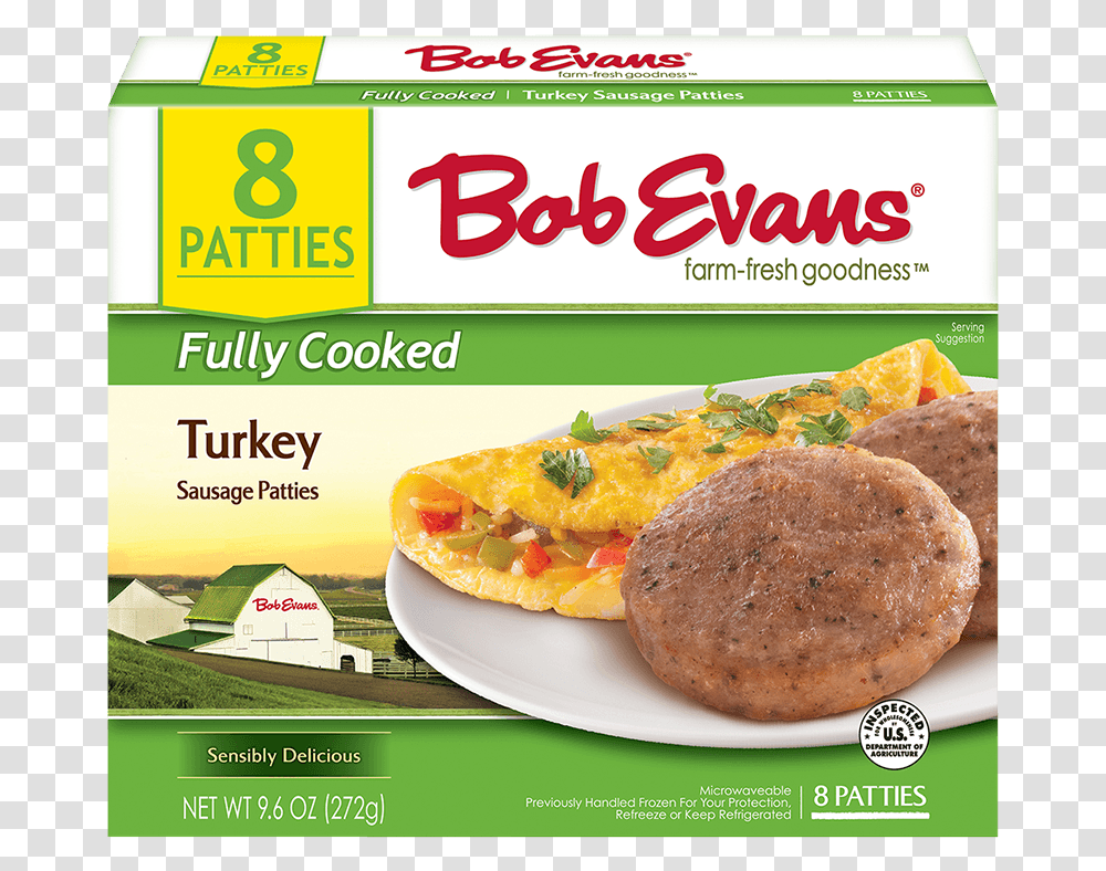 Bob Evans Fully Cooked Turkey Sausage Patties Bob Evans Original Mashed Potatoes, Bread, Food, Flyer, Poster Transparent Png