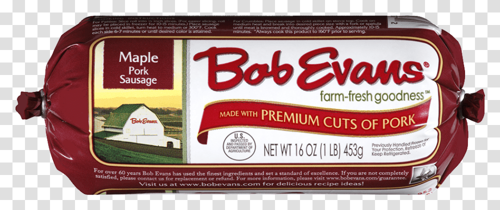 Bob Evans Maple Roll Sausage Bob Evans Original Pork Sausage, Advertisement, Poster, Paper Transparent Png