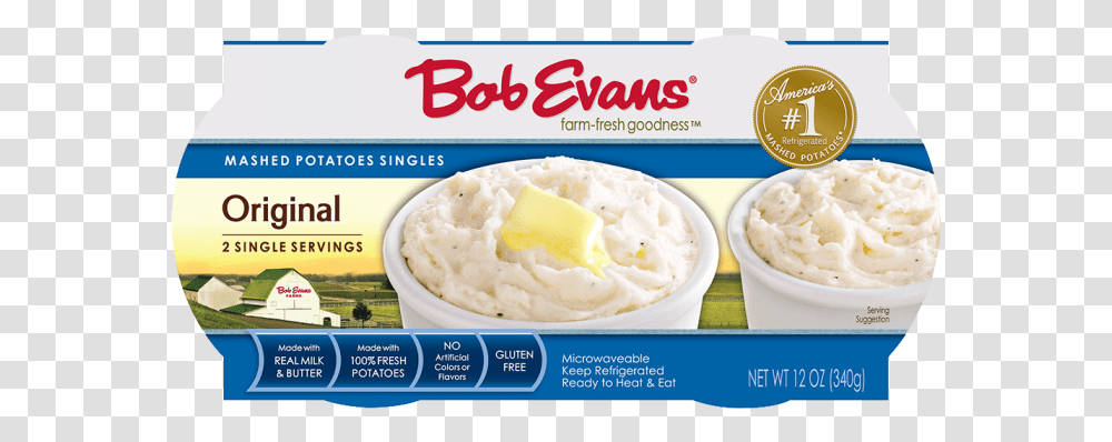 Bob Evans Original Mashed Potatoes Single Serve Bob Evans Mac And Cheese, Ice Cream, Dessert, Food, Creme Transparent Png
