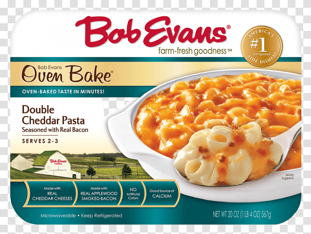 Bob Evans Oven Bake Double Cheddar Pasta With Applewood Bob Evans Macaroni And Cheese, Food, Egg, Tortellini Transparent Png