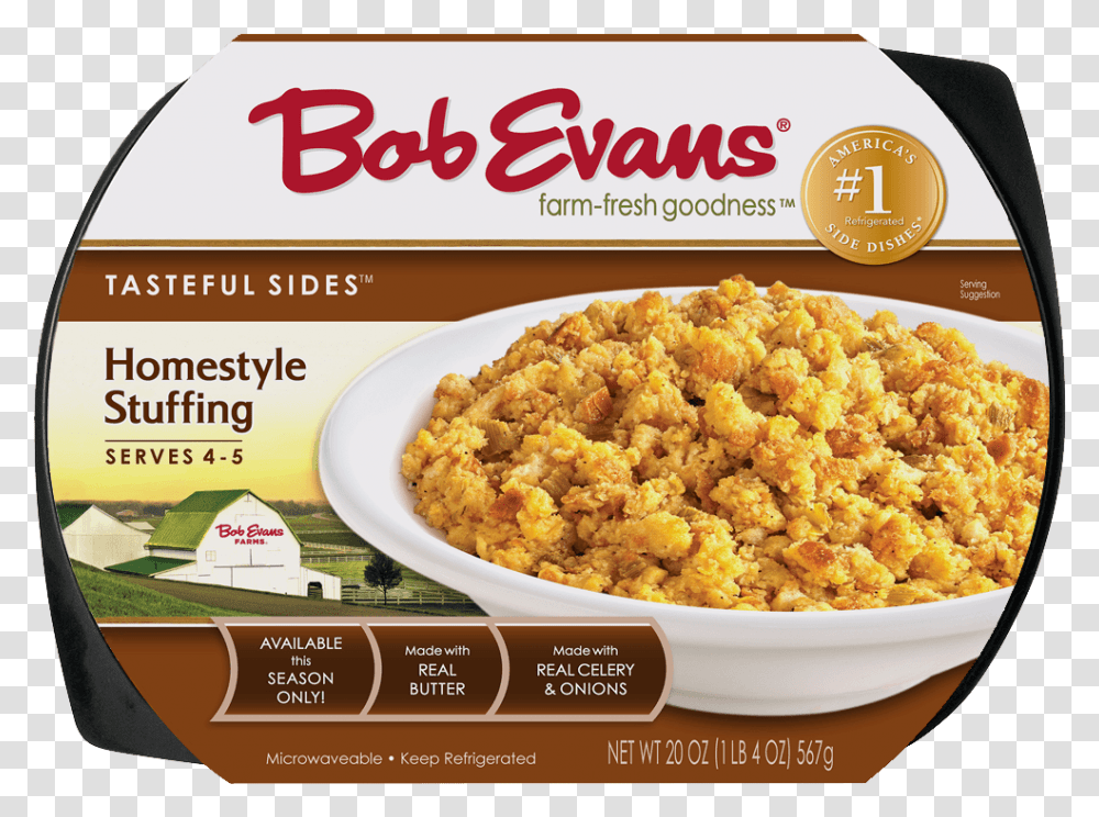 Bob Evans Seasoned Homestyle Stuffing Bob Evans Sour Cream And Chive Mashed Potatoes, Advertisement, Food, Flyer, Poster Transparent Png
