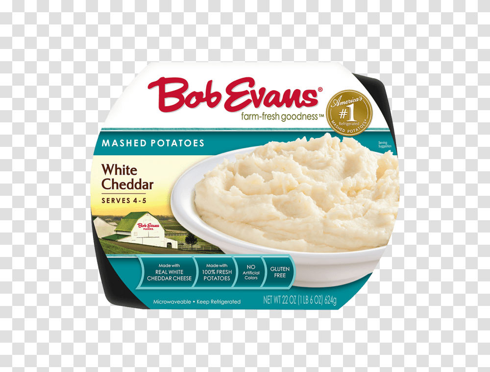 Bob Evans Sour Cream Chive Mashed Potatoes, Food, Label, Plant Transparent Png