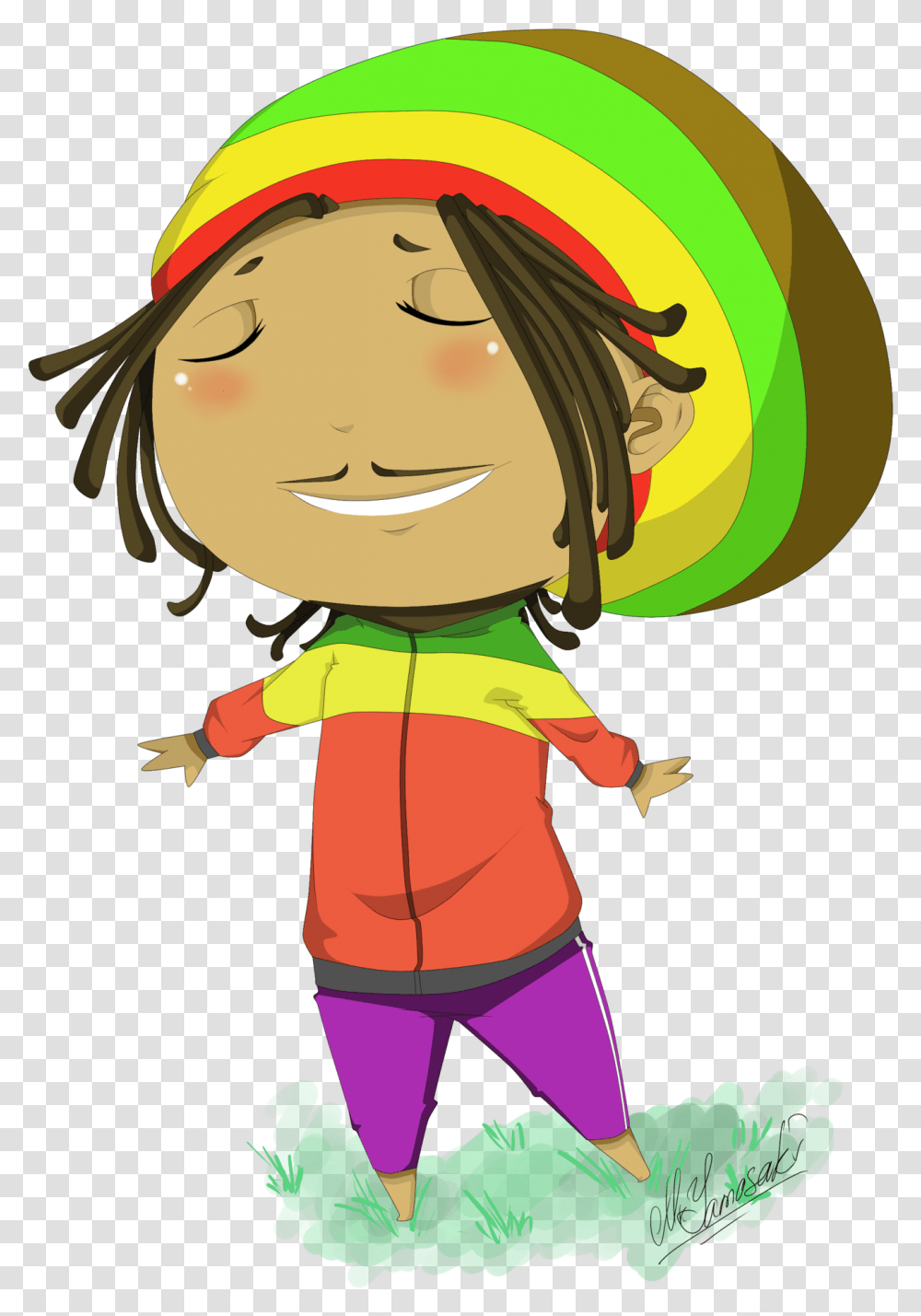 Bob Marley By Mryamasaki Bob Marley Chibi, Helmet, Person, Face Transparent Png