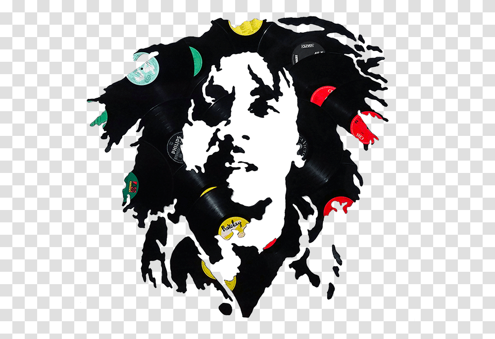 Bob Marley By Willy Bass Bob Marley Stencil Art, Label, Person Transparent Png