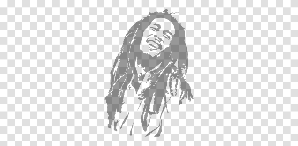 Bob Marley, Celebrity, Silhouette, Gray Transparent Png