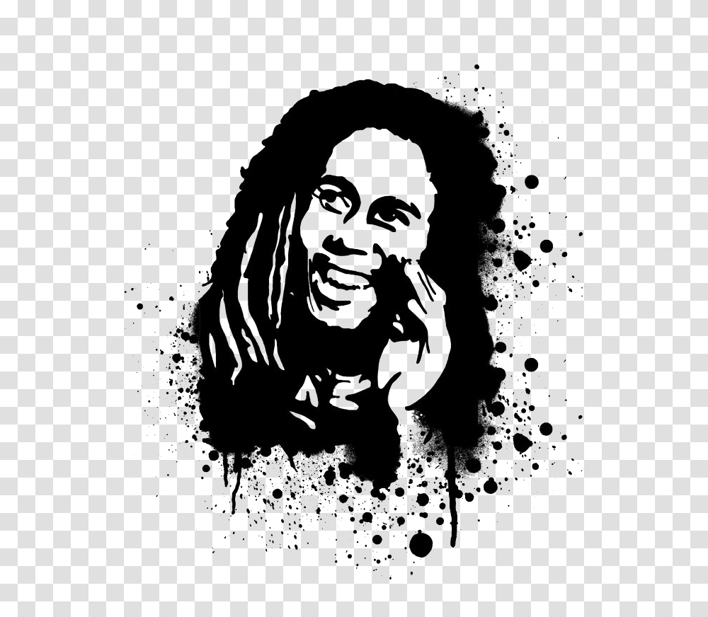 Bob Marley, Celebrity, Stencil, Person, Human Transparent Png