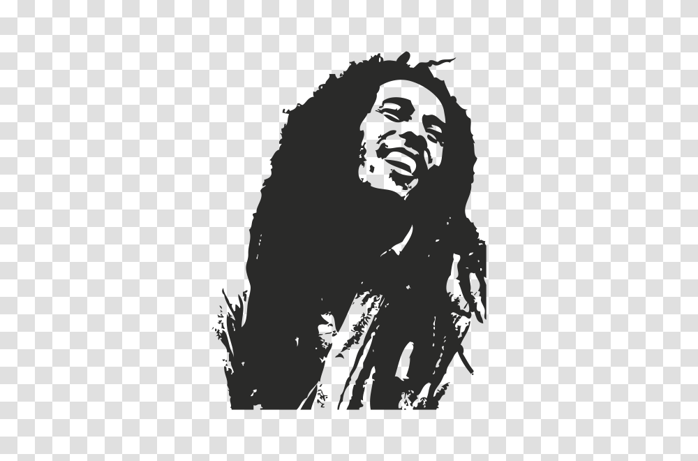 Bob Marley, Celebrity, Stencil, Silhouette, Face Transparent Png