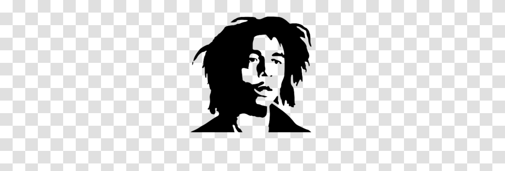 Bob Marley Face Stencil Image, Gray, World Of Warcraft Transparent Png