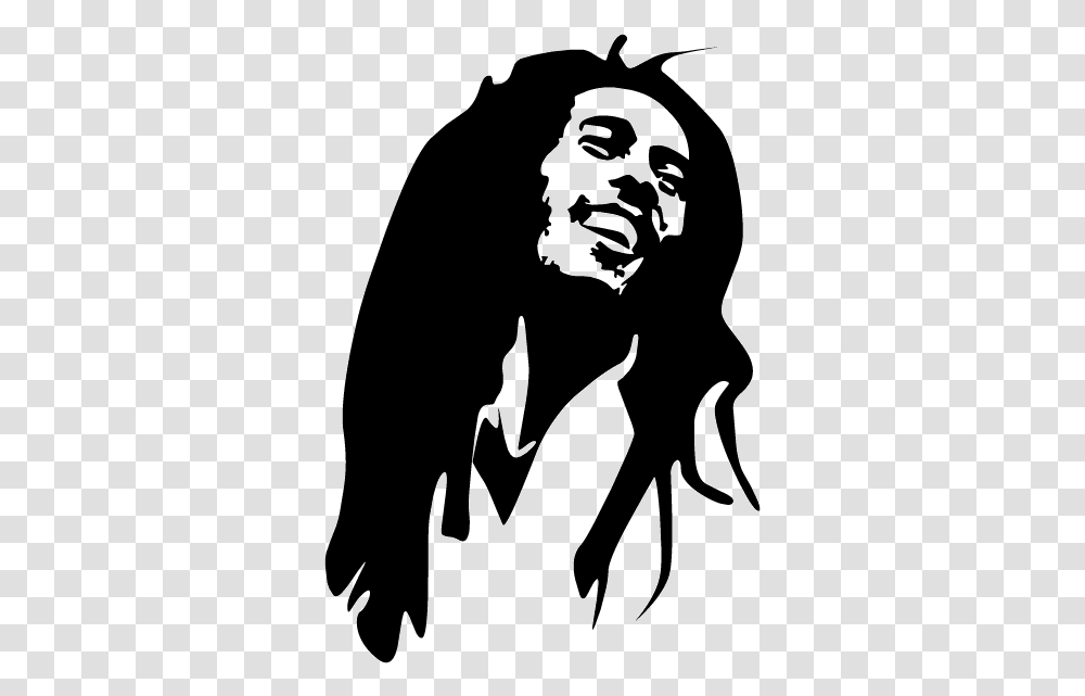 Bob Marley, Person, Face, Stencil, Silhouette Transparent Png