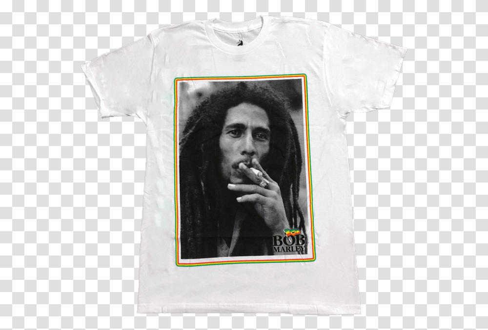 Bob Marley Rasta Border Tee Active Shirt, Apparel, Person, Human Transparent Png