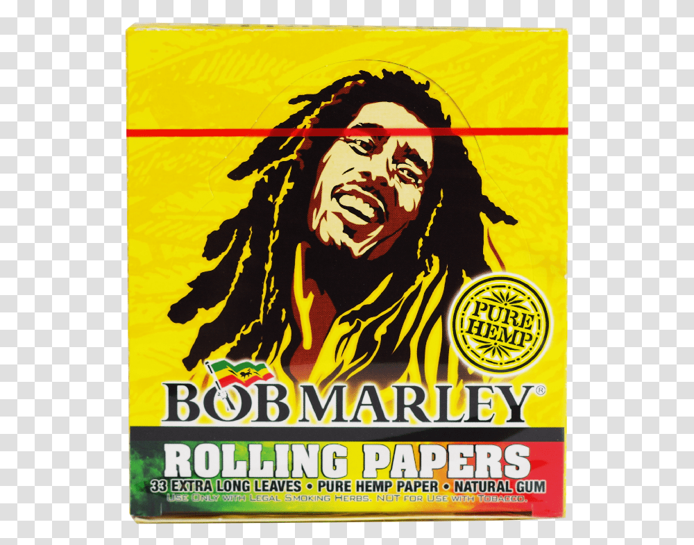 Bob Marley Rolling Papers Poster, Advertisement, Flyer, Brochure, Person Transparent Png