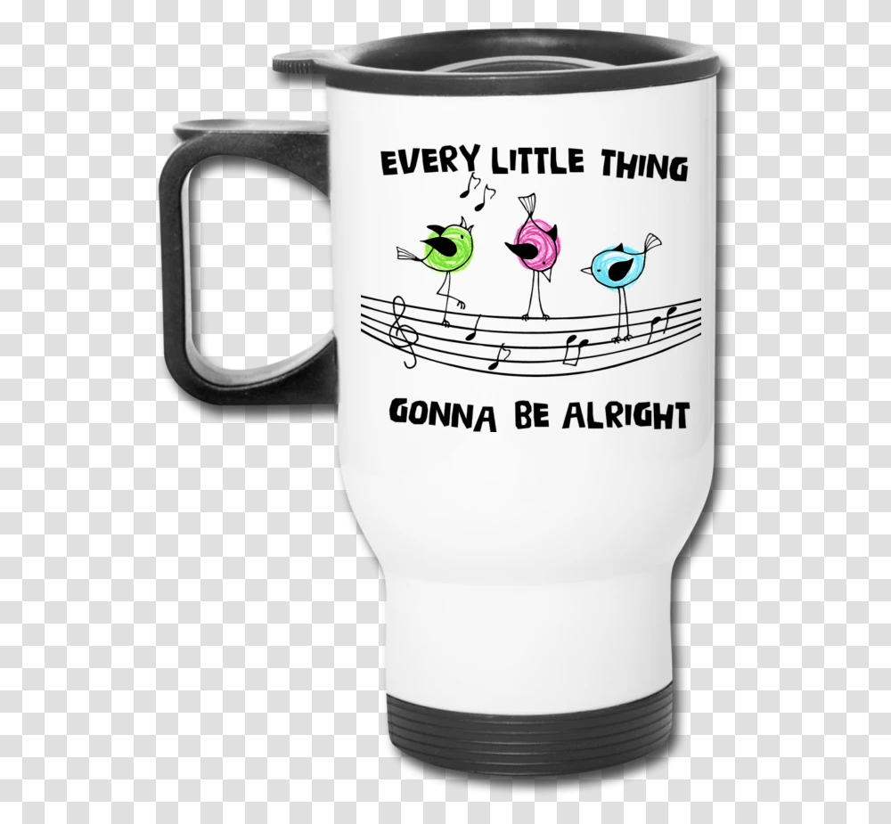Bob Marley Three Little Birds Reggae Travel Mug Ebay Sisters Quotes For Tumblers, Cup, Animal, Glass, Coffee Cup Transparent Png