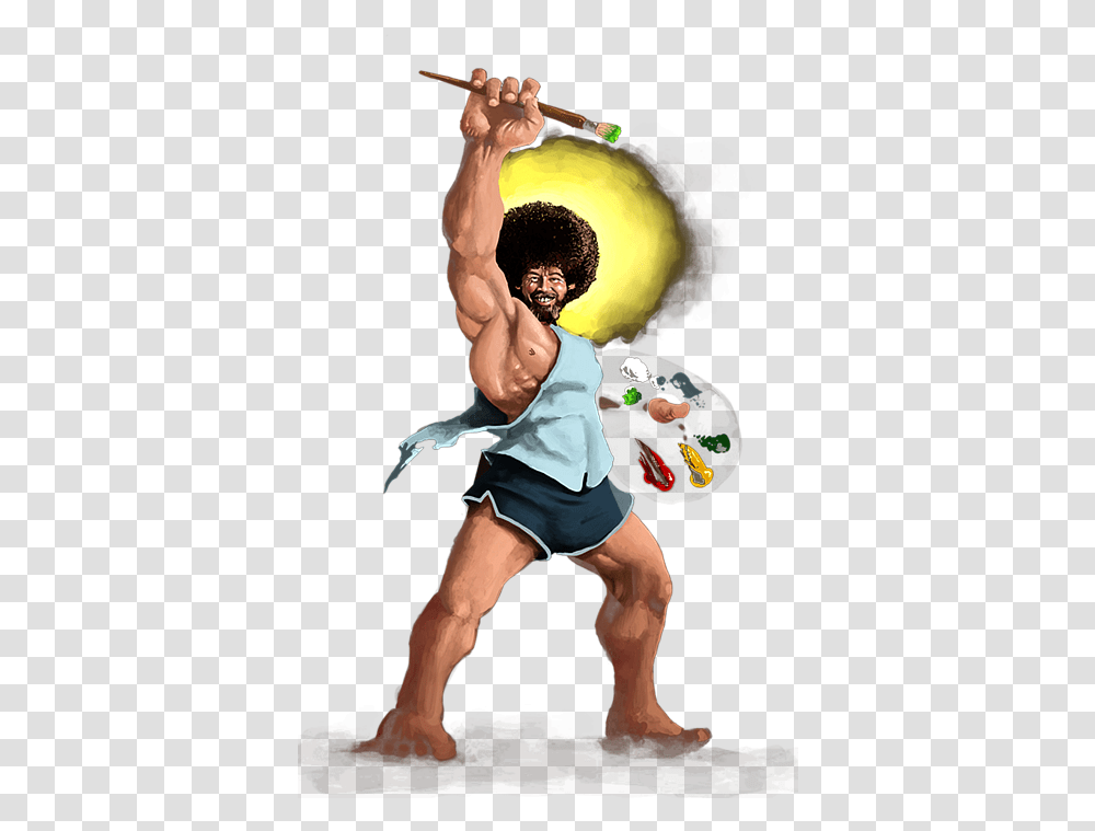 Bob Ross Coffee Mug Kalaripayattu, Person, Human, Hair, Sport Transparent Png