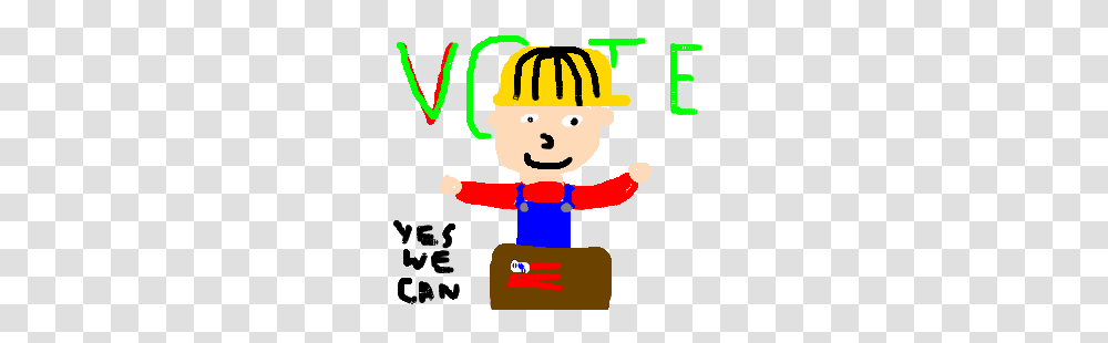 Bob The Builder Moves To Usa Runs For President Drawing, Elf, Number Transparent Png