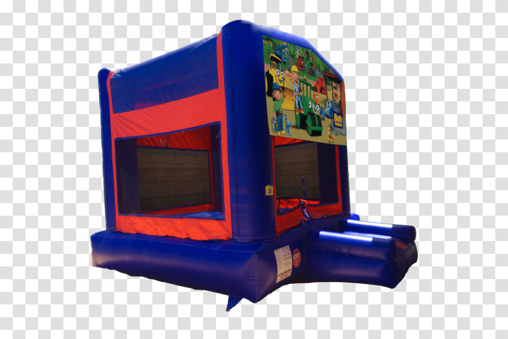 Bob The Builder Redlueyellow Bounce House Bounce House, Inflatable Transparent Png