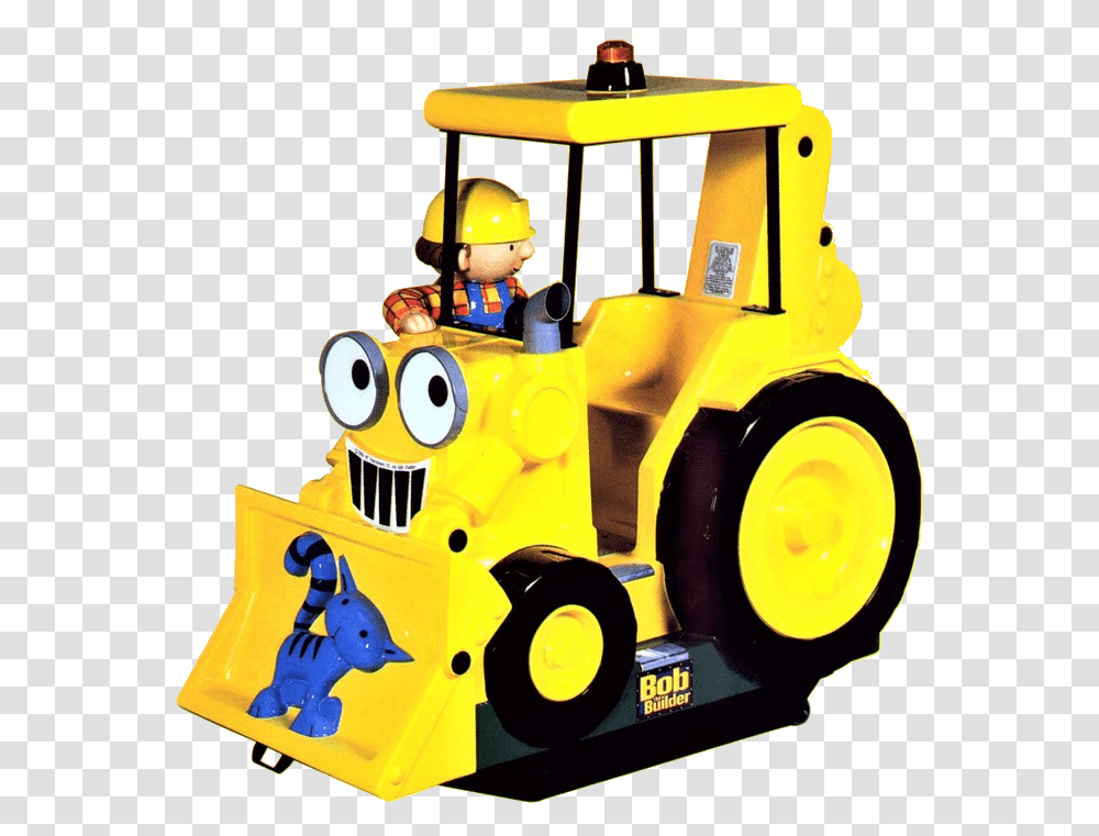 Bob The Builder Scoop Kiddie Ride, Vehicle, Transportation, Bulldozer, Tractor Transparent Png
