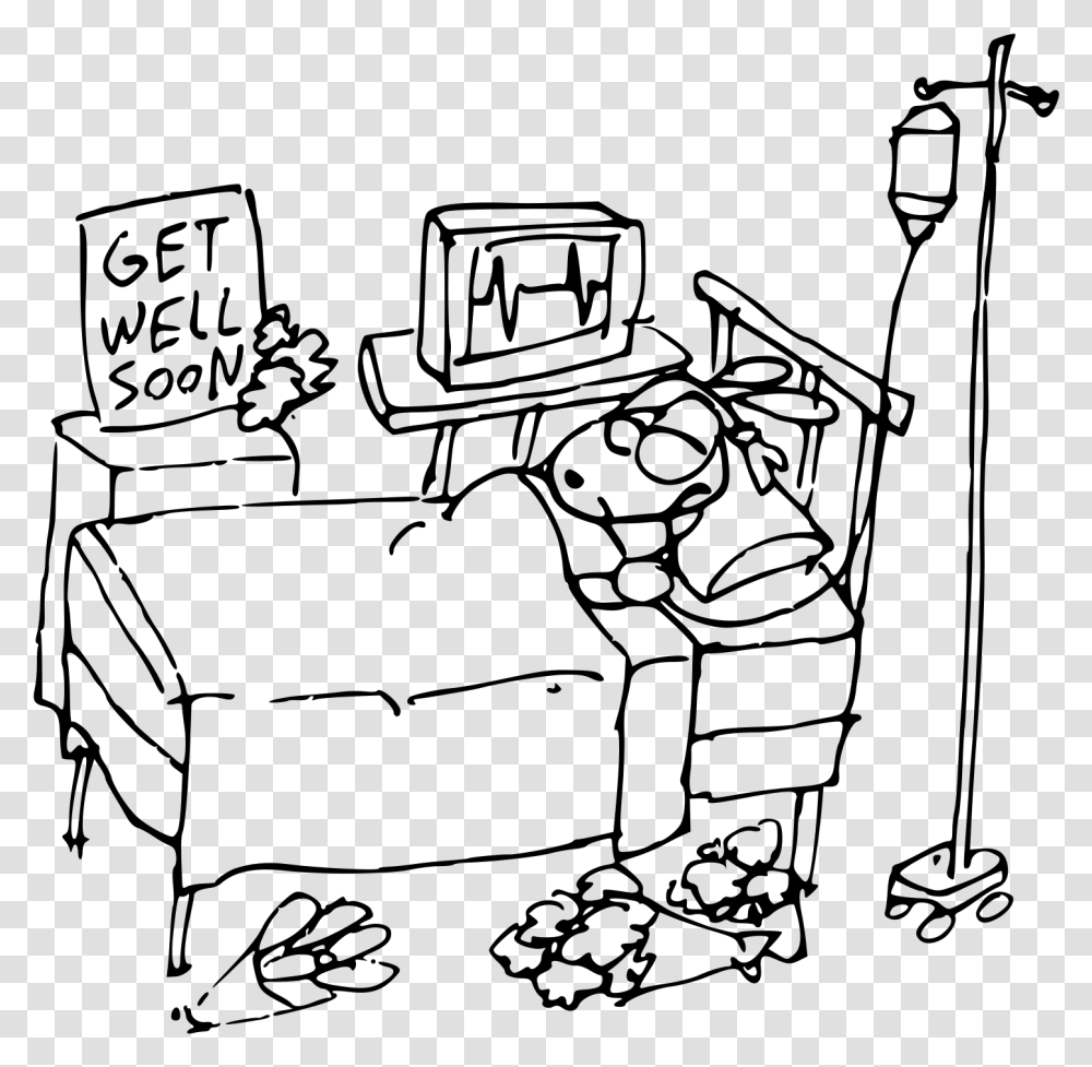 Bob The Hamster In A Coma Clip Arts Hospital Clipart Black And White, Gray, World Of Warcraft Transparent Png