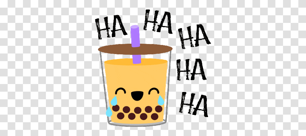 Boba Bubble Sticker Boba Bubble Tea Discover & Share Gifs Cup, Bucket, Text, Candle, Ice Pop Transparent Png
