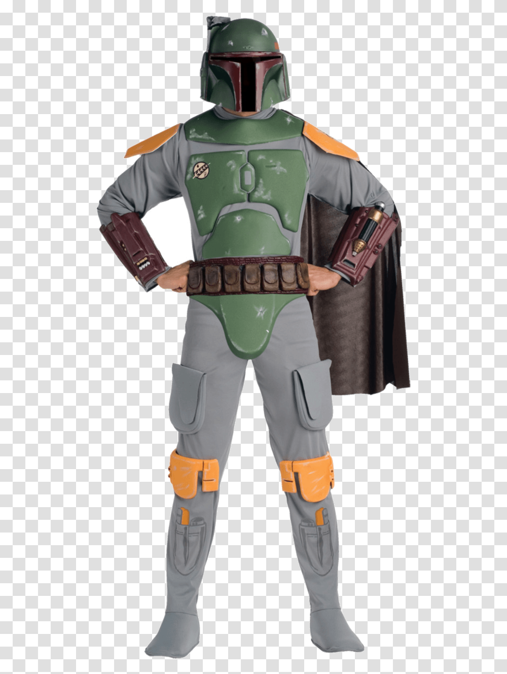 Boba Fett Costume, Helmet, Person, Long Sleeve Transparent Png