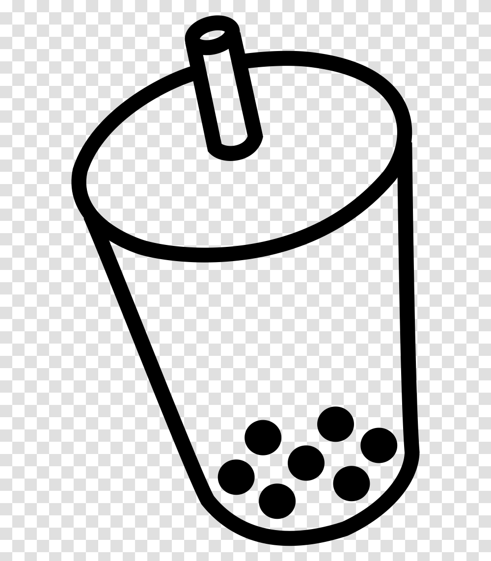Boba Milk Tea Clipart Black And White, Gray, World Of Warcraft Transparent Png