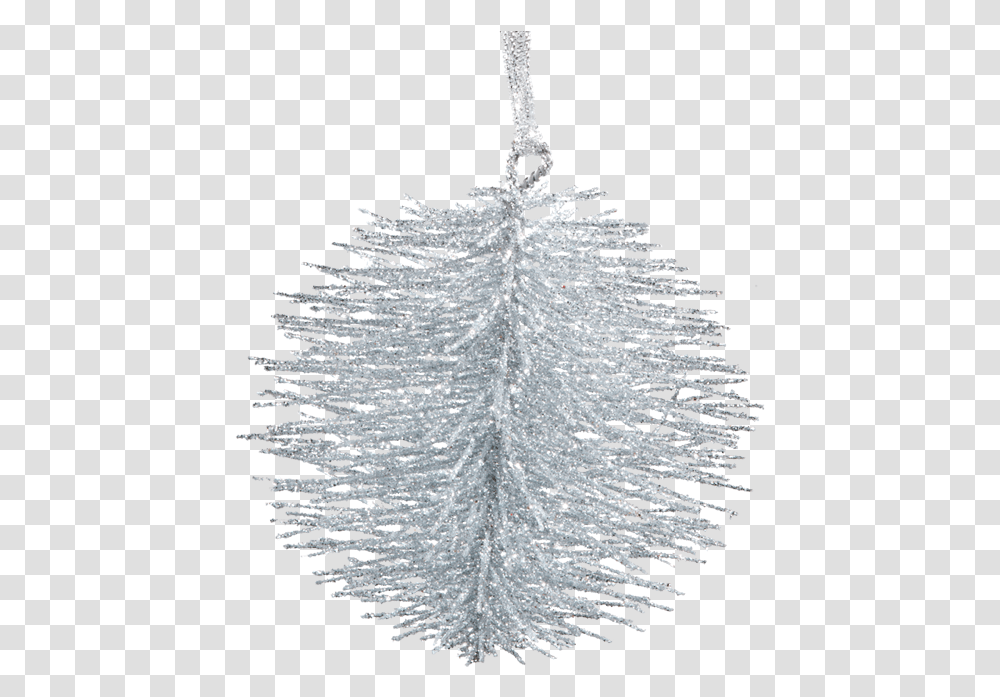 Bobble With Glitter Large Silver Christmas Tree, Ornament, Rug, Plant, Crystal Transparent Png