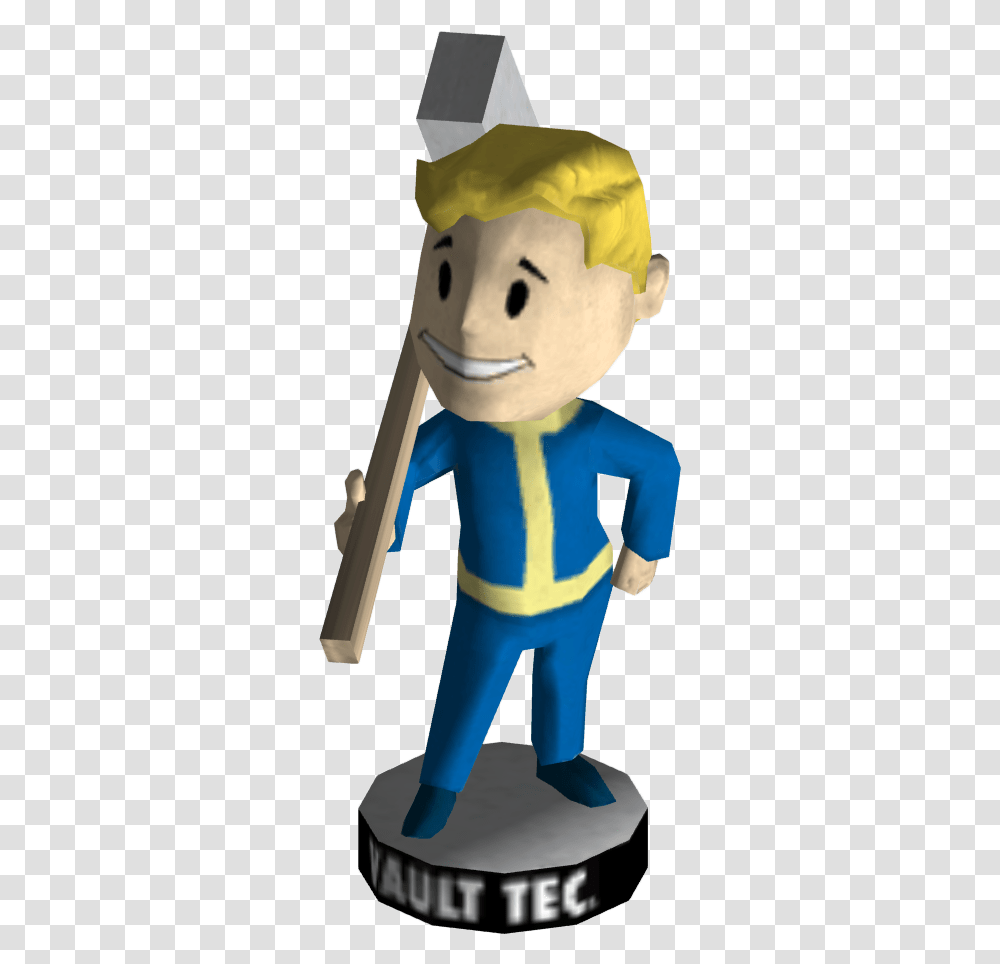Bobblehead Melee Weapons Vault Boy Bobblehead Luck, Toy, Plush, Figurine, Doll Transparent Png