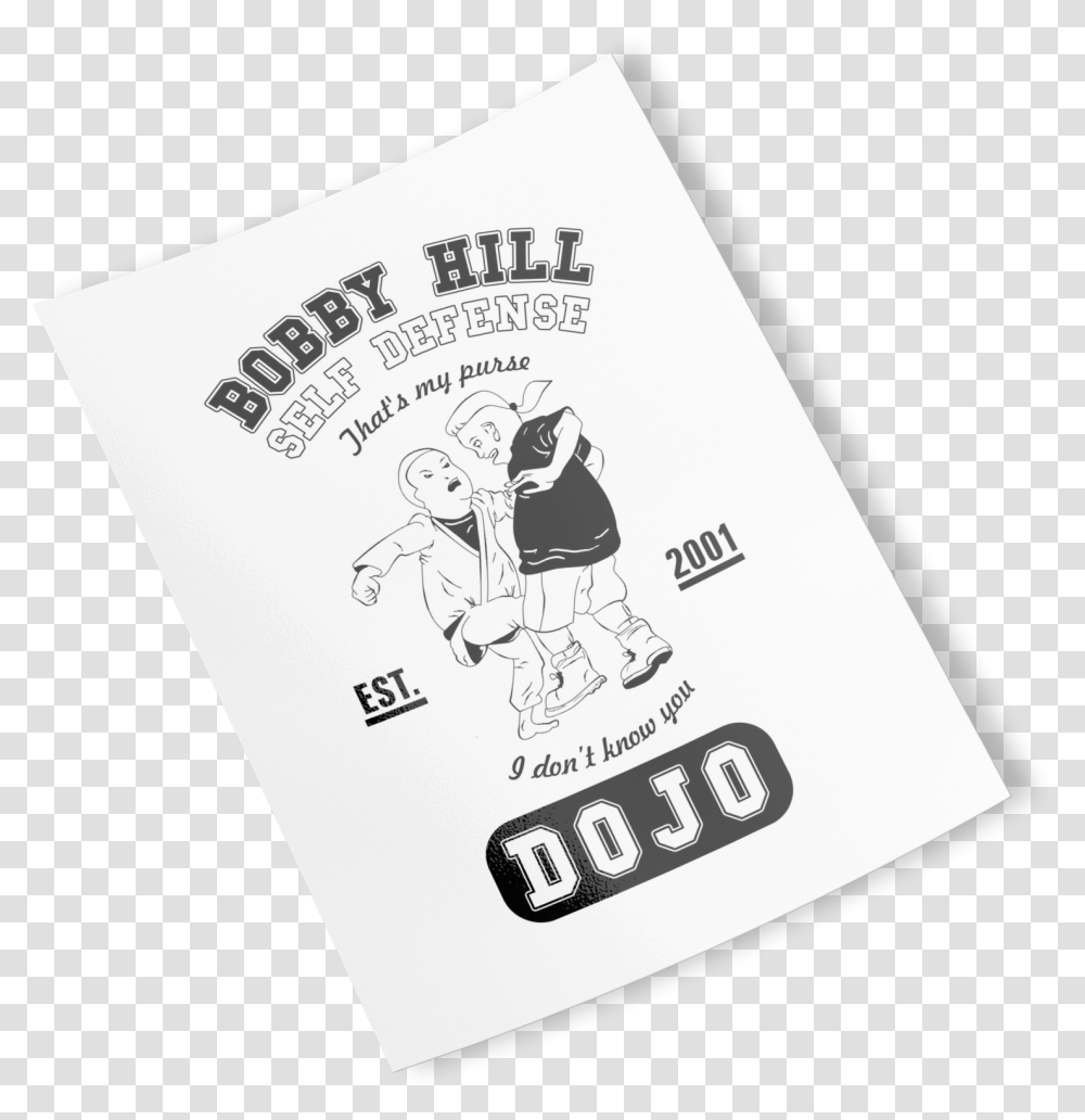 Bobby Hill Self Defense Dojo Sticker Illustration, Poster, Advertisement, Flyer, Paper Transparent Png