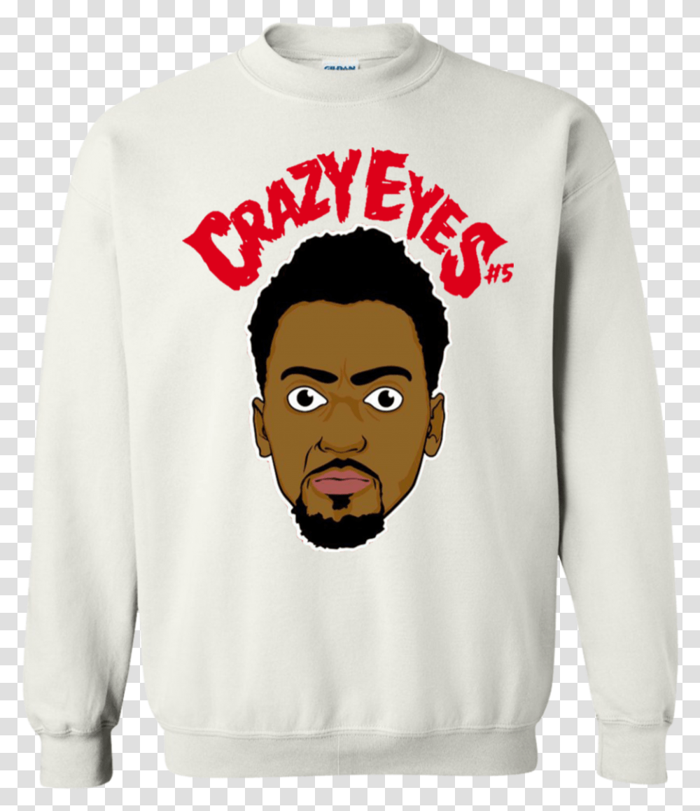 Bobby Portis Crazy Eyes Sweatshirt Sweater Red Style Gucci Mystic Cat Sweater Men, Apparel, Sleeve, Long Sleeve Transparent Png