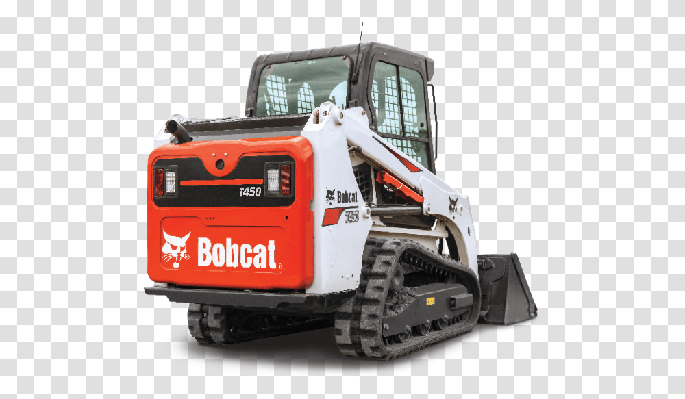 Bobcat Compact Track Loader, Tractor, Vehicle, Transportation, Bulldozer Transparent Png