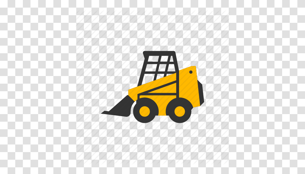 Bobcat Construction Digging Dirt Loader Small Wheel Icon, Tractor, Vehicle, Transportation, Bulldozer Transparent Png
