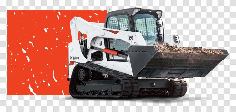 Bobcat Machine Bulldozer, Tractor, Vehicle, Transportation, Truck Transparent Png