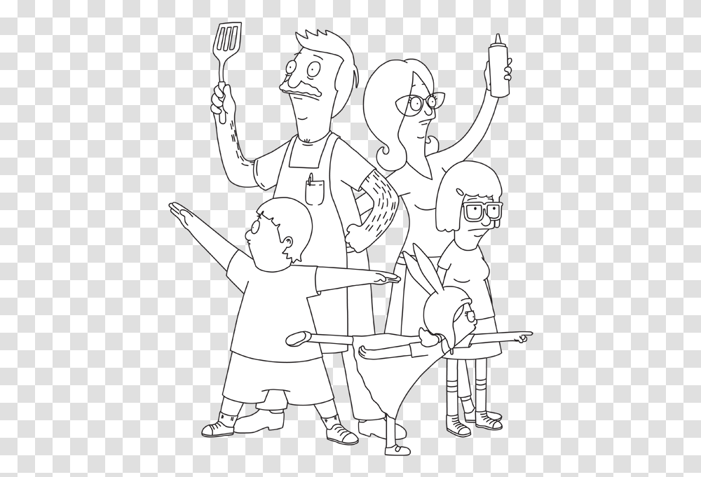Bobs Burgers Coloring Pages Cartoon, Person, People, Chef, Comics Transparent Png
