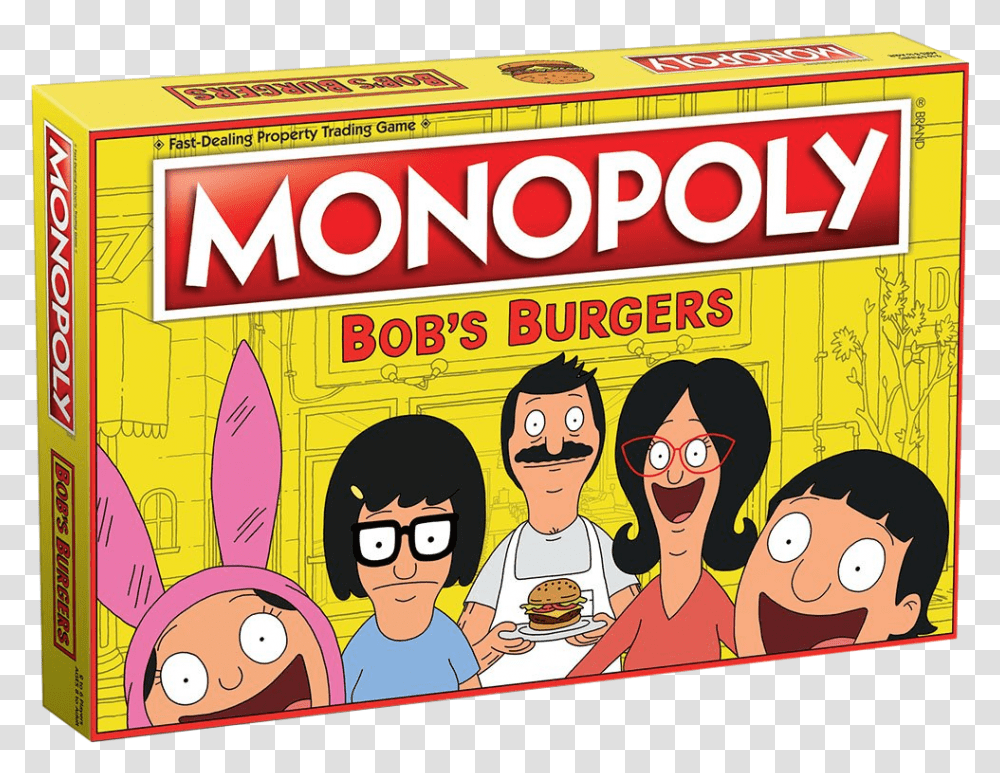 Bobs Burgers Edition Board Game Monopoly Bob's Burgers Edition, Poster, Advertisement, Comics, Book Transparent Png