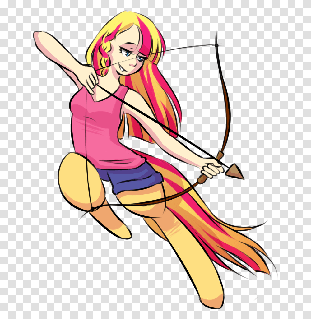 Boceto Arco Y Flecha, Person, Human, Archer, Archery Transparent Png