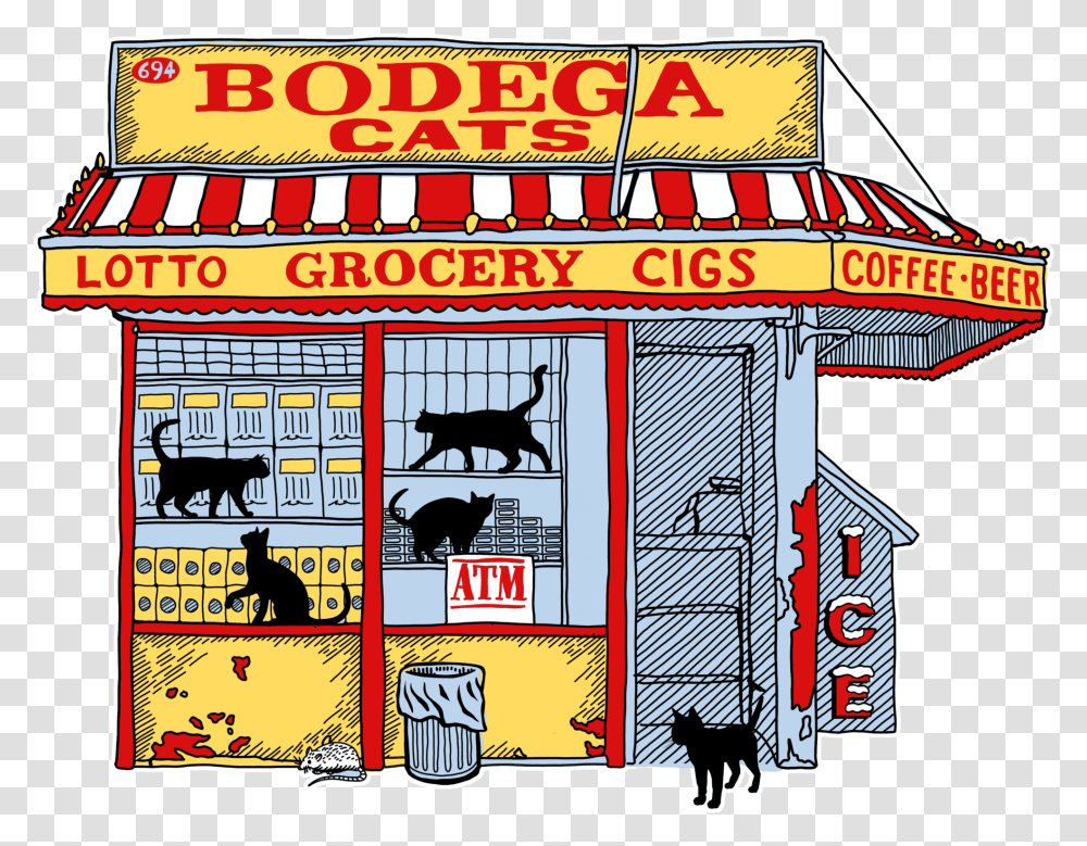 Bodega Store Front, Cat, Horse, Cow Transparent Png