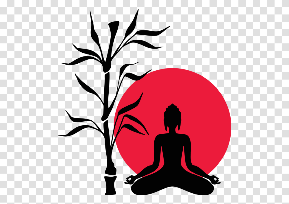 Bodhi Day Tree Yoga Plant For 3816x4093 Wall Drawings Of Buddha, Person, Human, Silhouette, Art Transparent Png