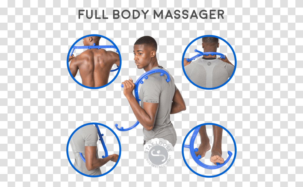 Body Back Buddy Trigger Point Self Massage Tool And Body Back Buddy, Person, Arm, Sport, Working Out Transparent Png