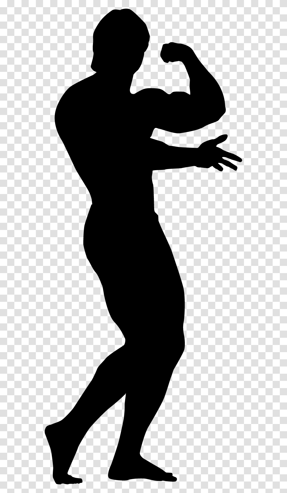 Body Building, Silhouette, Person, Human, Kneeling Transparent Png