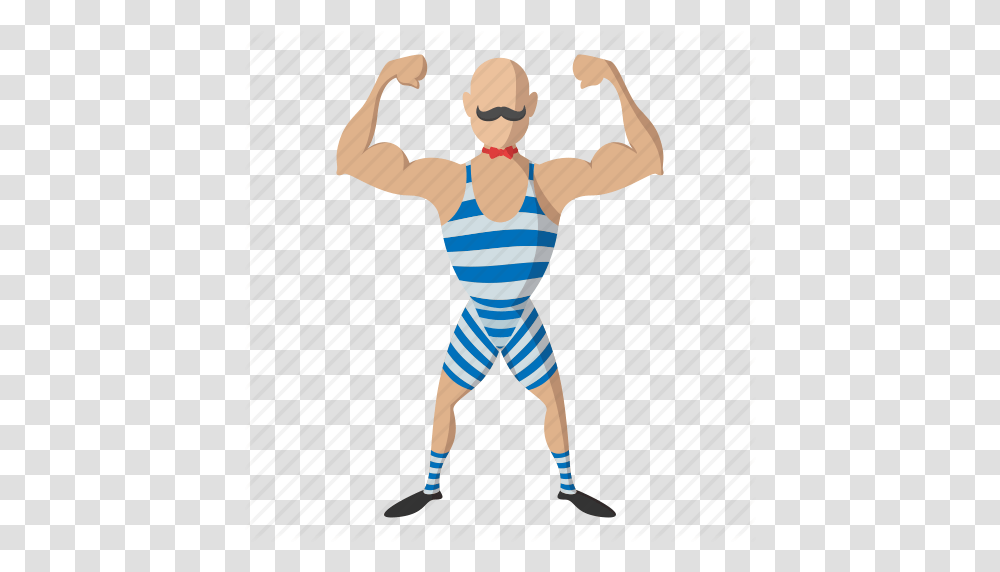 Body Cartoon Circus Man Retro Strong Strongman Icon, Person, Standing, Female Transparent Png