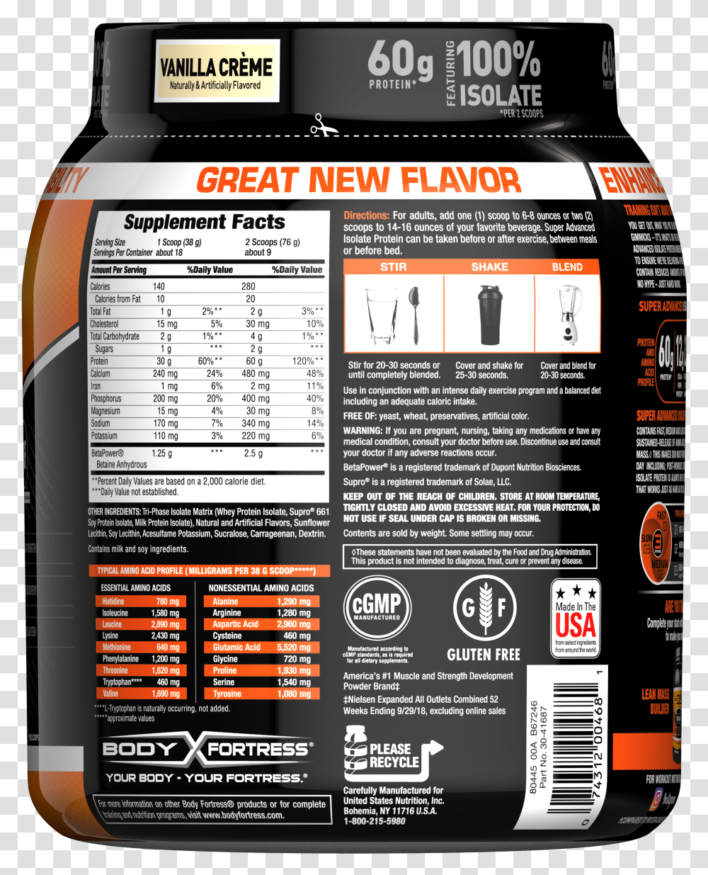 Body Fortress Isolate Label, Advertisement, Poster, Menu Transparent Png