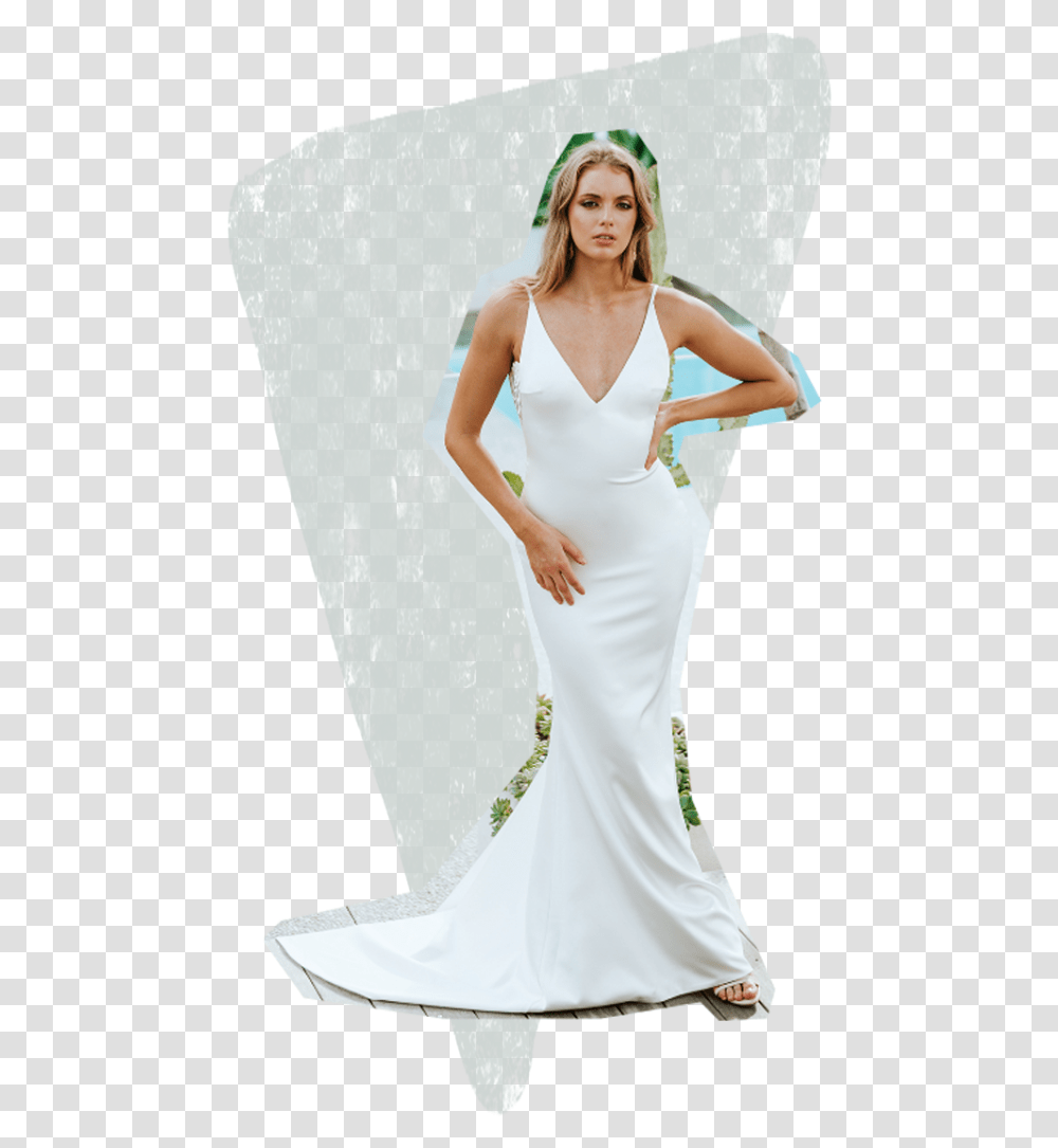 Body Hugging Wedding Dress Luna Willow New York Gown, Apparel, Person, Human Transparent Png