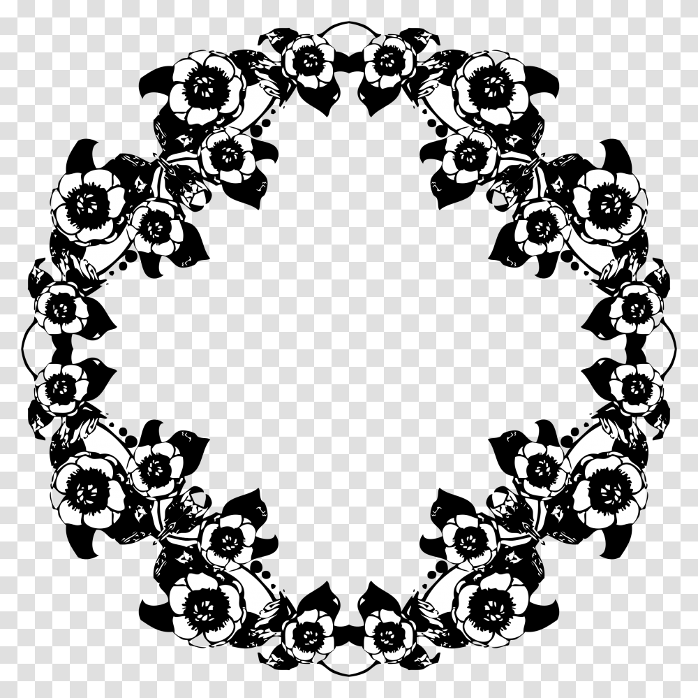 Body Jewelry Monochrome Circle Circle Design Black And White, Graphics, Art, Floral Design, Pattern Transparent Png