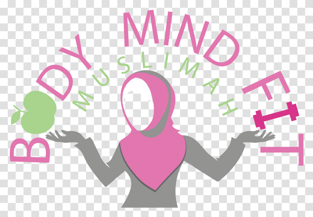 Body Mind Fit Muslimah Graphic Design, Person, Poster, Alphabet Transparent Png