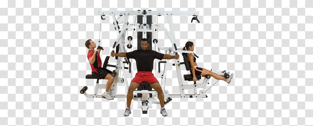 Body Solid Exm4000lps 3 People Complex Home Gym Machine Body Solid Exm 4000, Fitness, Working Out, Sport, Person Transparent Png