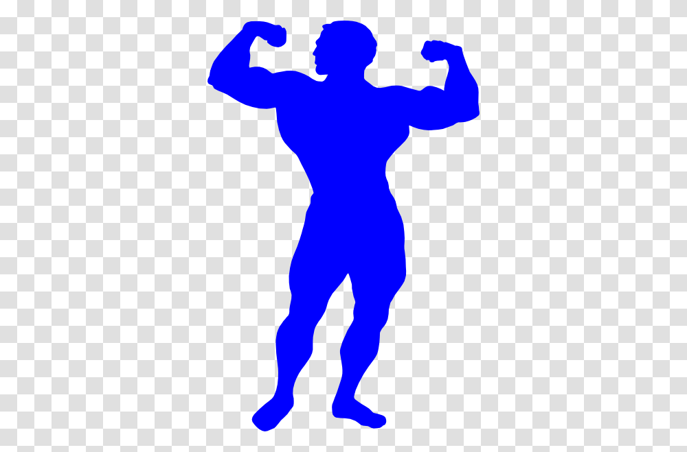 Bodybuilder Blue Clip Art, Hand, Person, Human, Silhouette Transparent Png