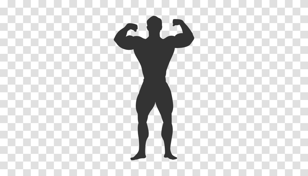 Bodybuilder Double Biceps Pose Silhouette, Person, Human, Back, Hand Transparent Png