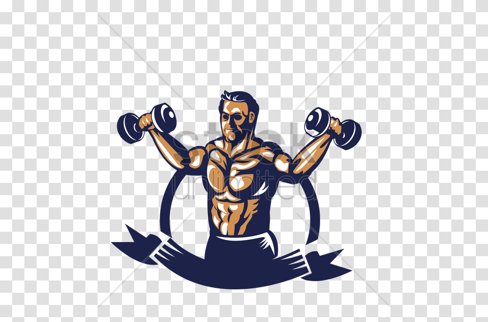 Bodybuilder Lifting Dumbbell Poster Vector Image, Duel, Ninja, Weapon, Weaponry Transparent Png